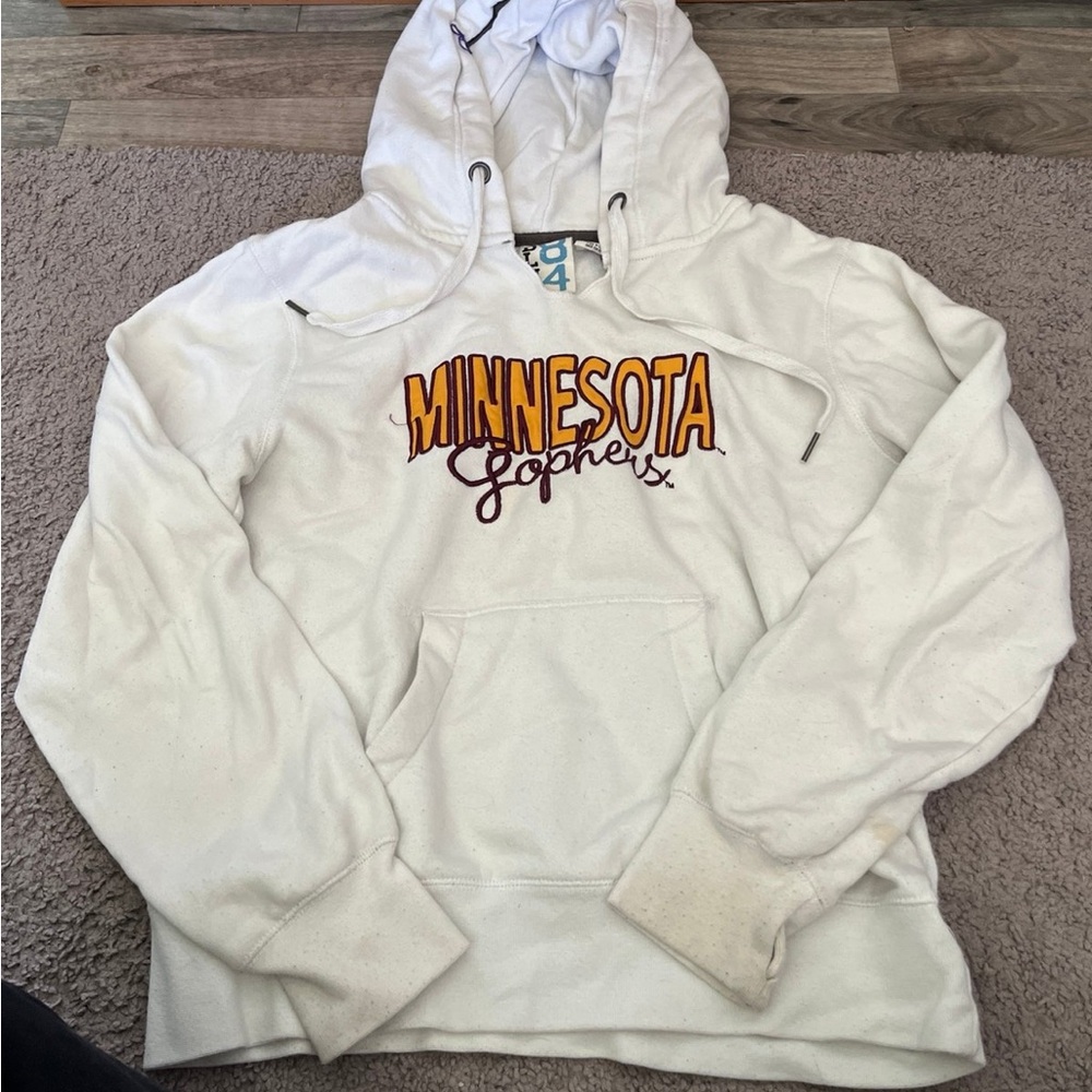 Minnesota gophers white hooded sweatshirt size medium
